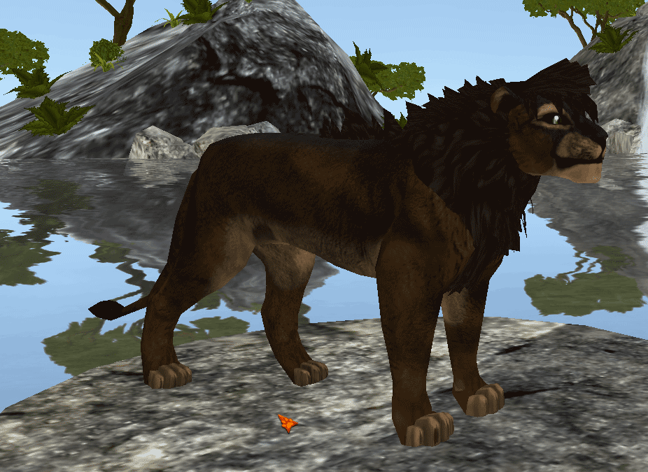 Texture d'un lion brun sur le jeu Feral-Heart