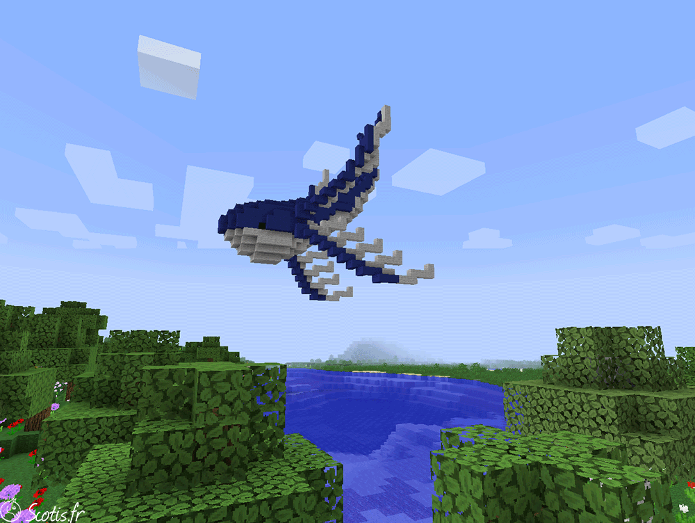 Pixel art de Baleine Minecraft