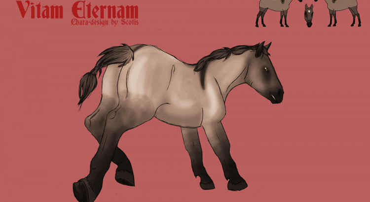Charadesign d'un cheval dun