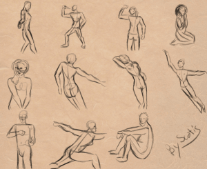Gesture, dessins de gestes humains