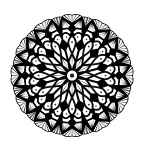 Mandala en noir et blanc par Scotis