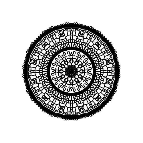 Mandala en lettre de l'alphabet