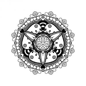 Mandala en noir et blanc par Scotis
