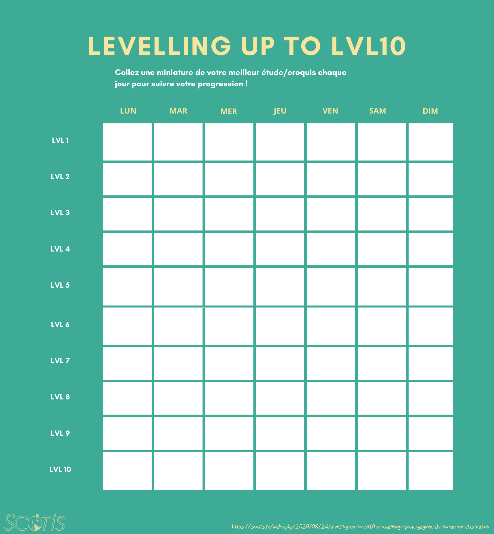 Levelling up to lvl10 – Le challenge pour gagner du niveau en illustration